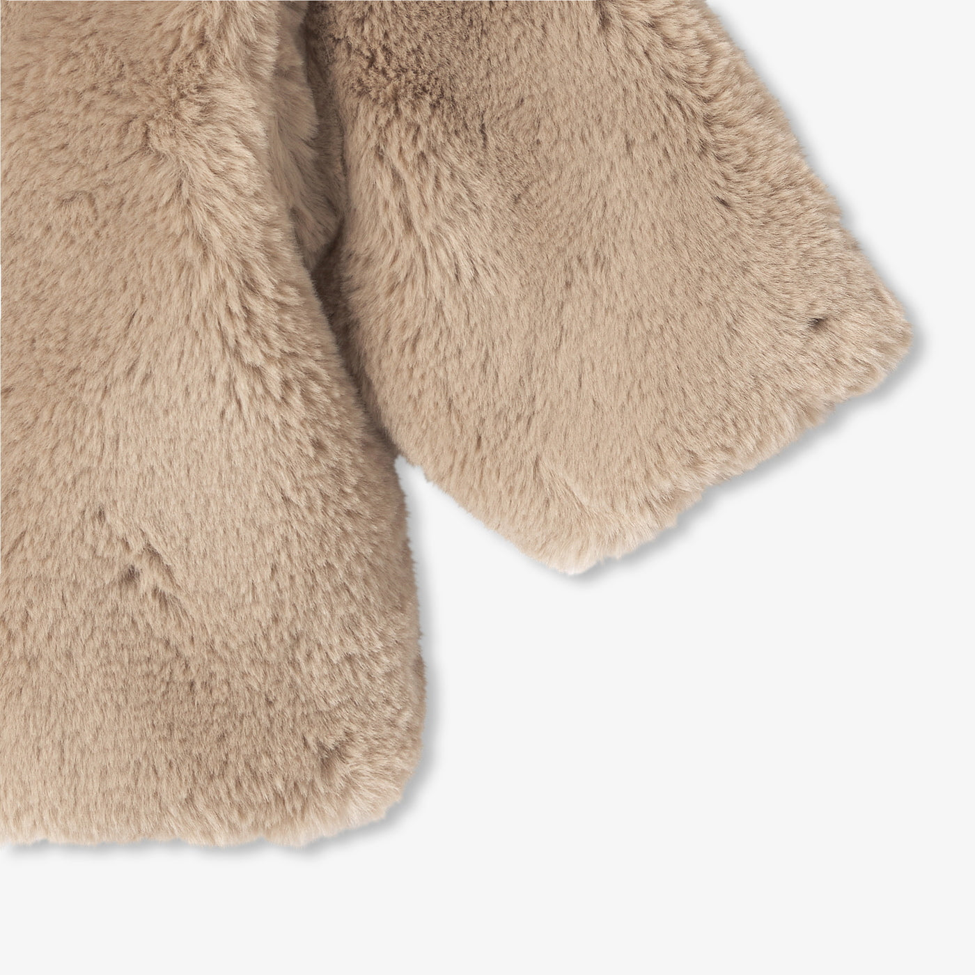 Baby coat in faux fur - marron clair