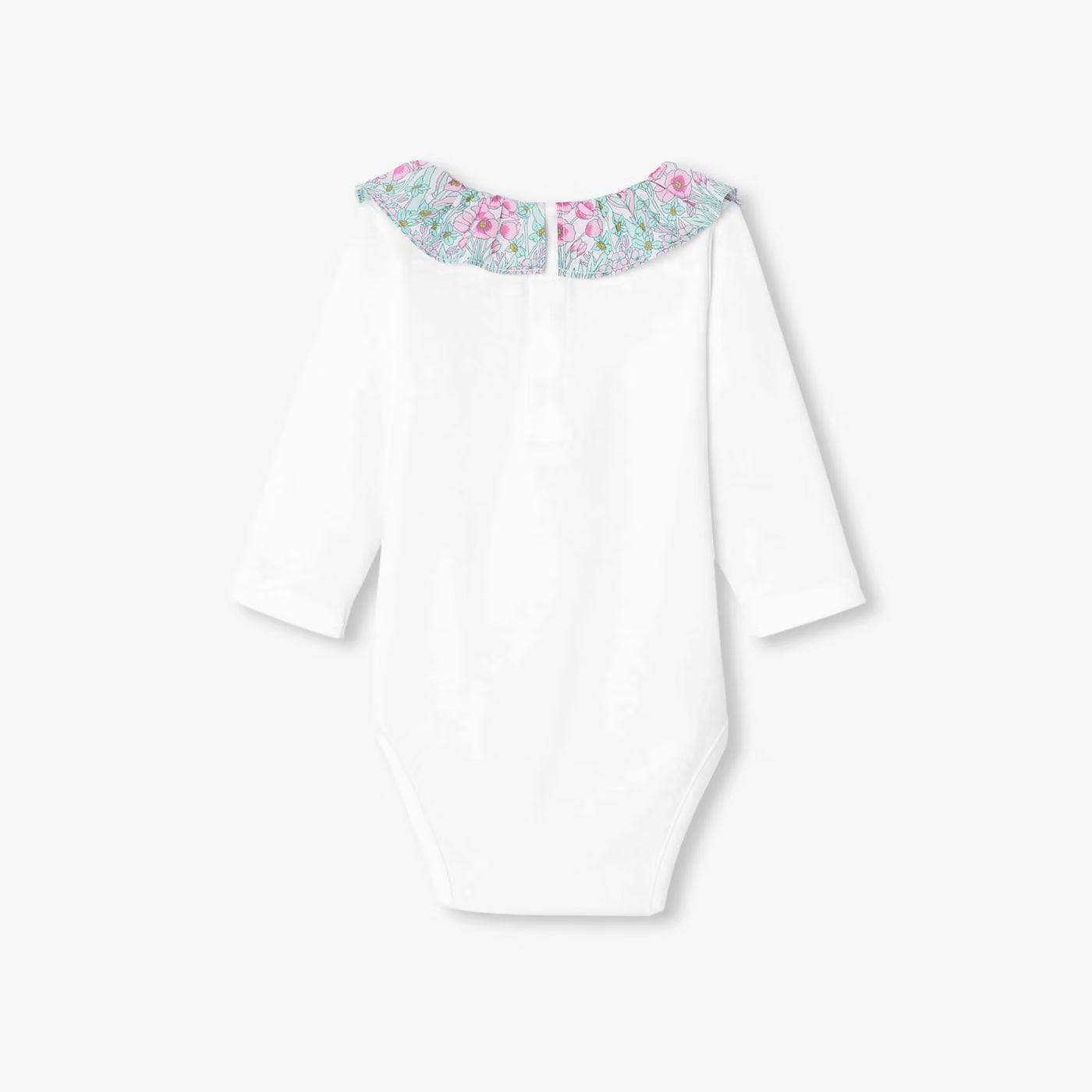 Baby girl long sleeve bodysuit - blanc/vert