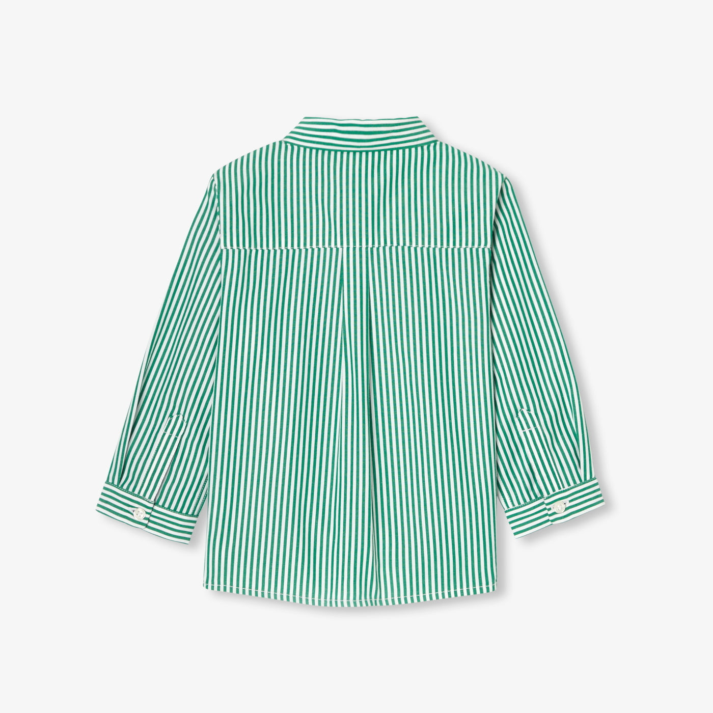 Baby boy shirt in poplin - blanc/vert