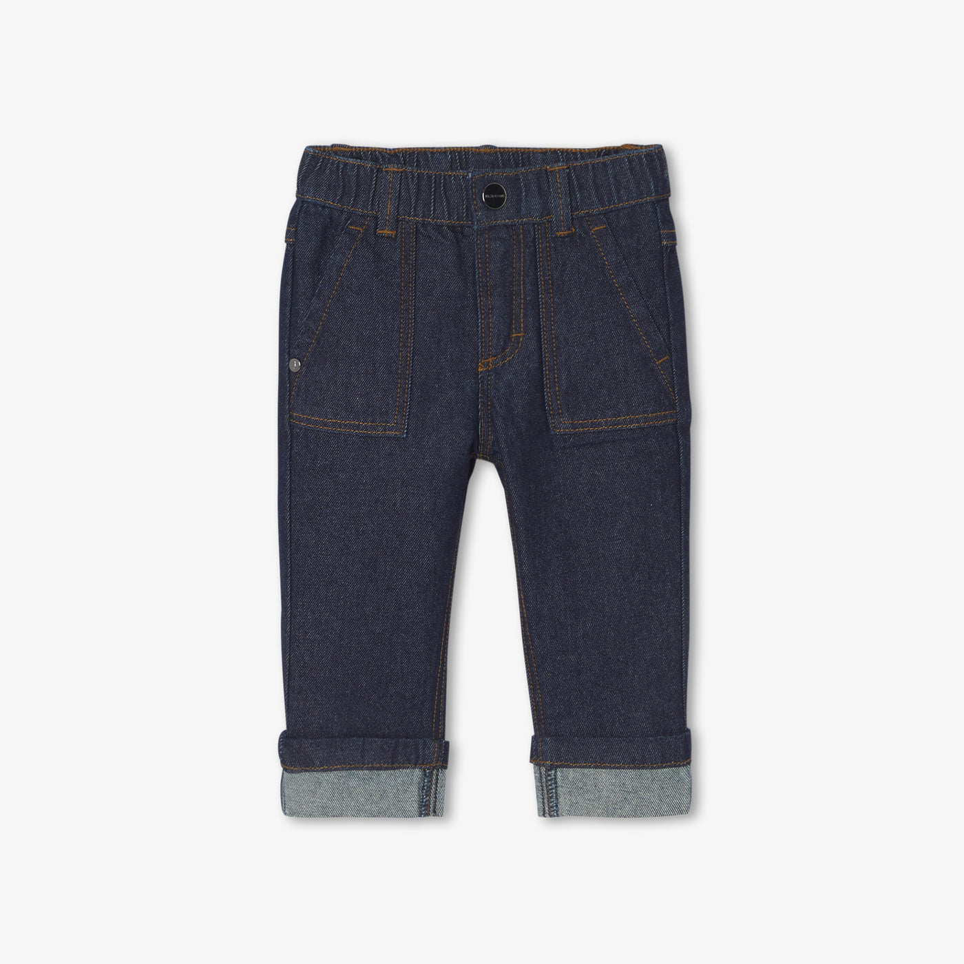 Baby boy cuffed jeans - denim fonce