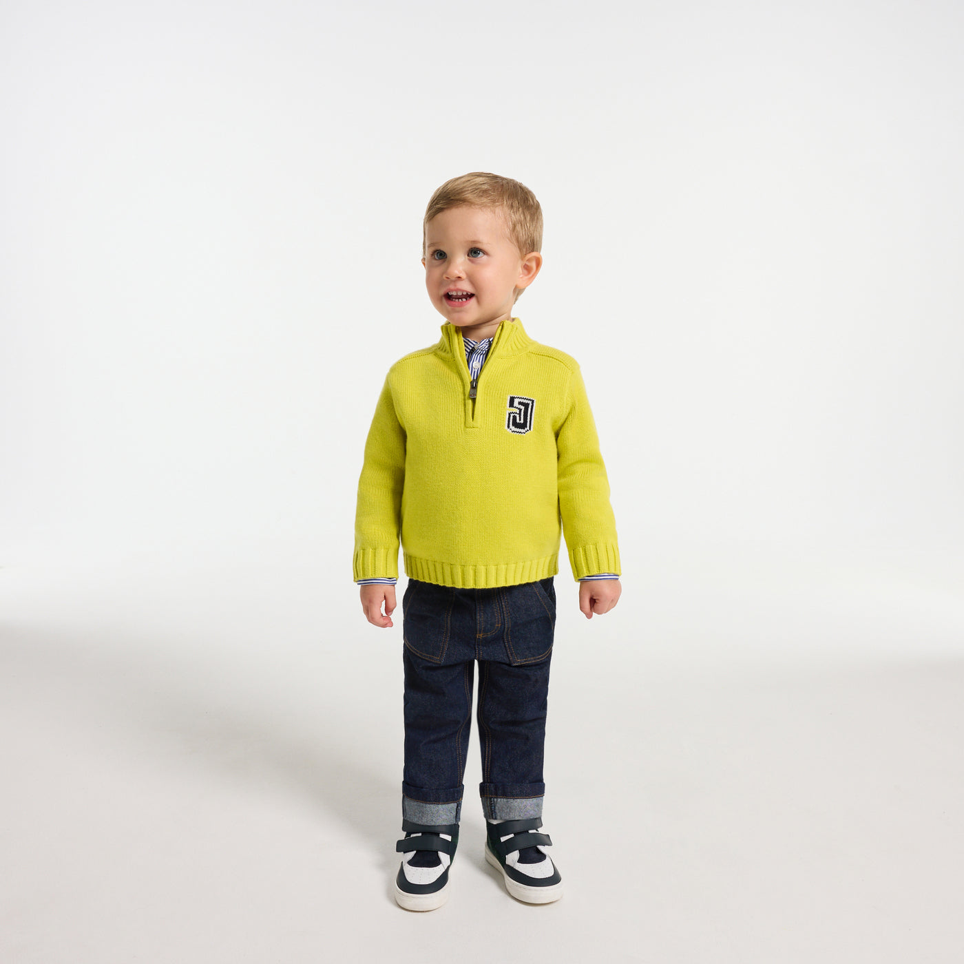 Baby boy cuffed jeans - denim fonce