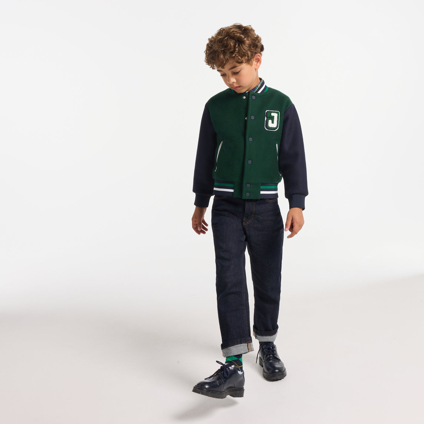 Boy Varsity jacket jacket - marine/vert