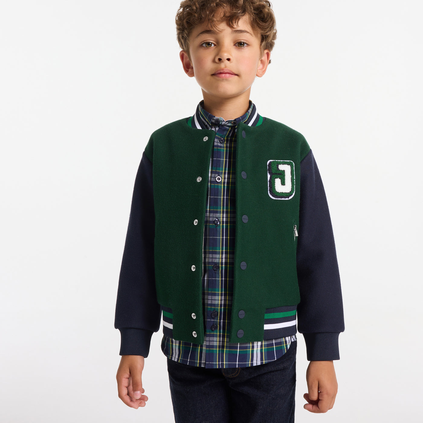 Boy Varsity jacket jacket - marine/vert