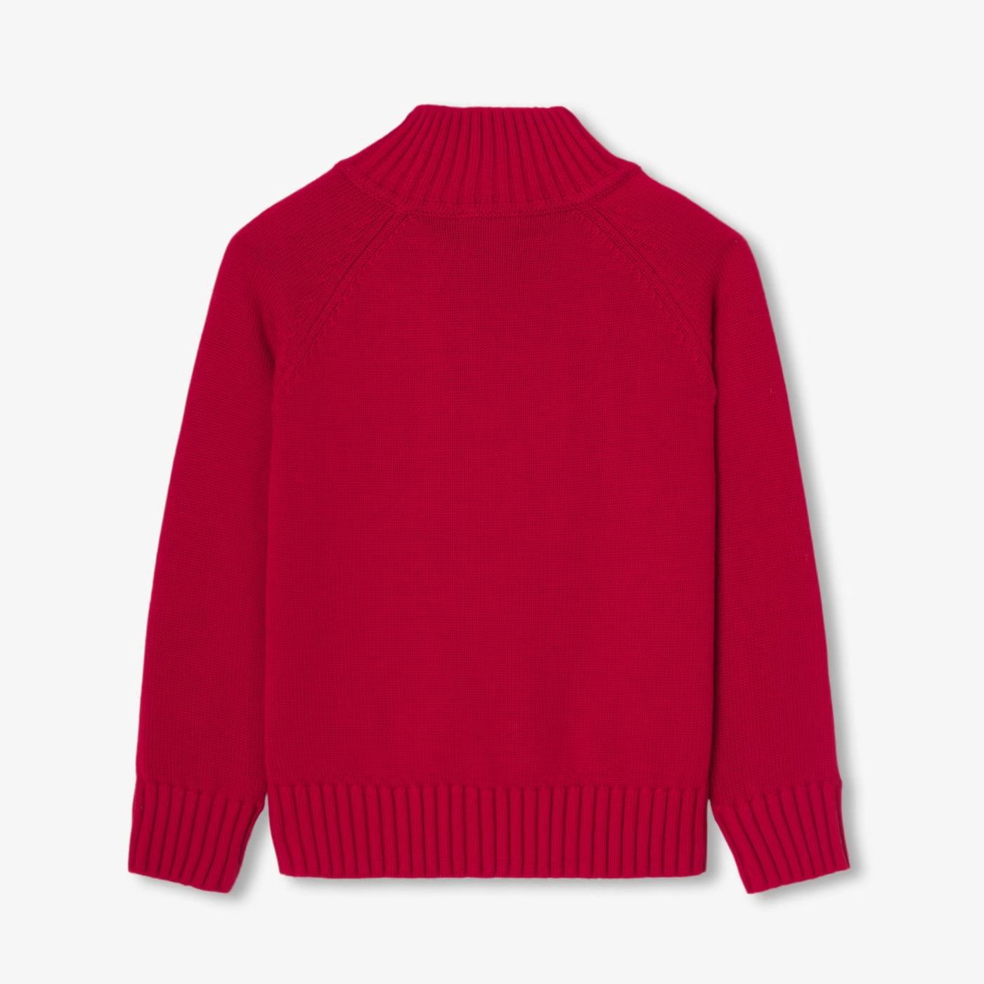 Boy sweater with trucker collar - rouge rubis