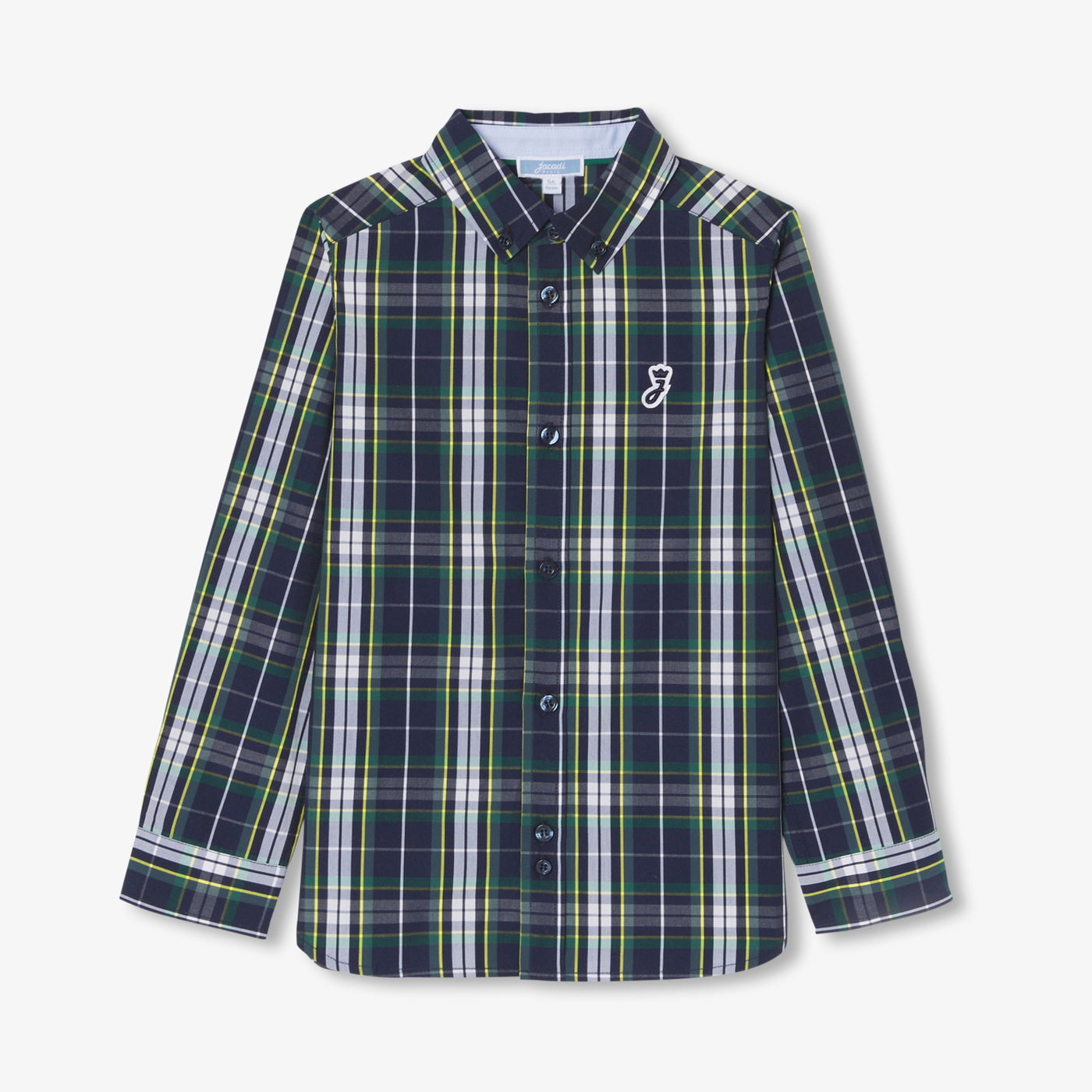 Child unisex tartan shirt - marine/multico