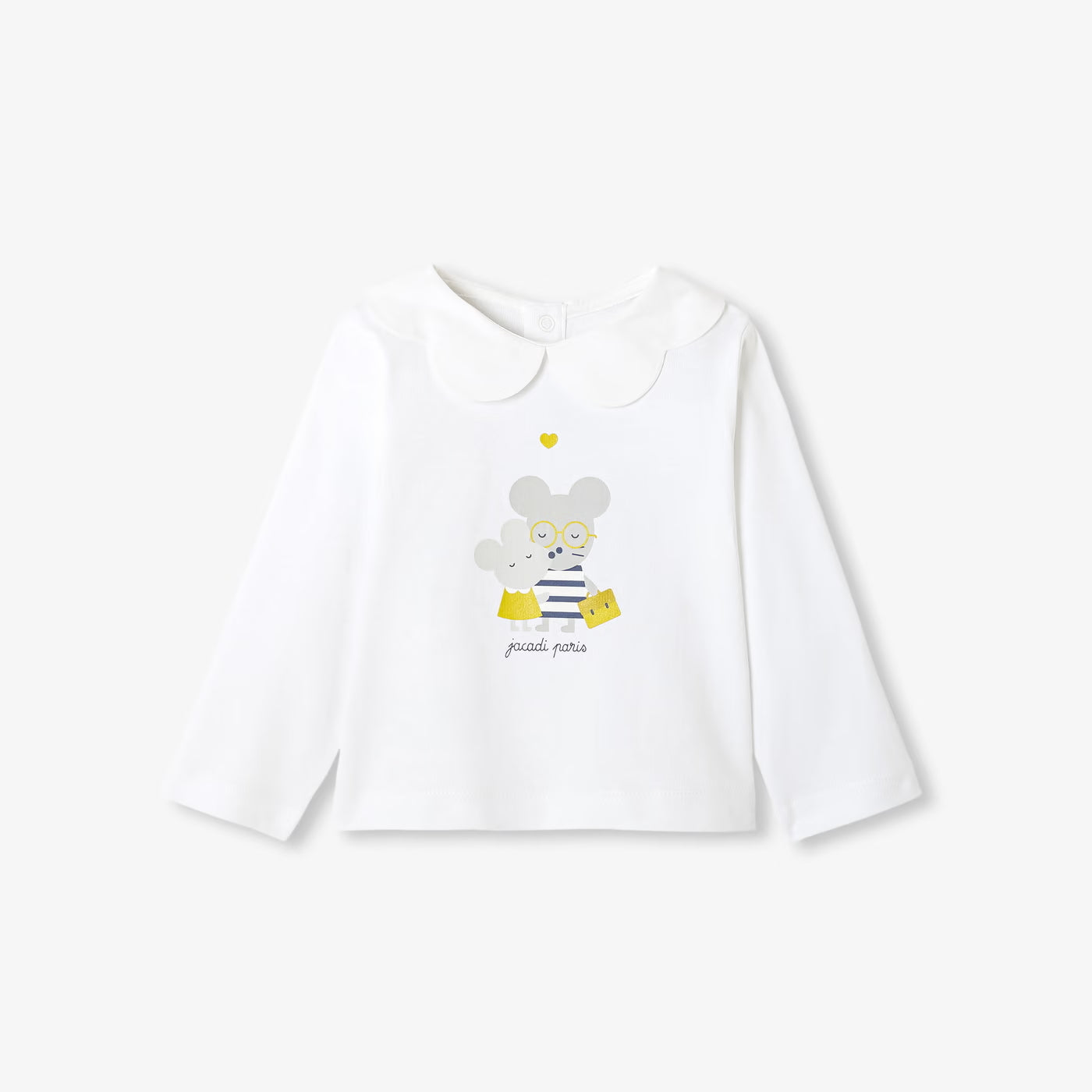 Baby girl long-sleeved T-shirt - blanc jacadi