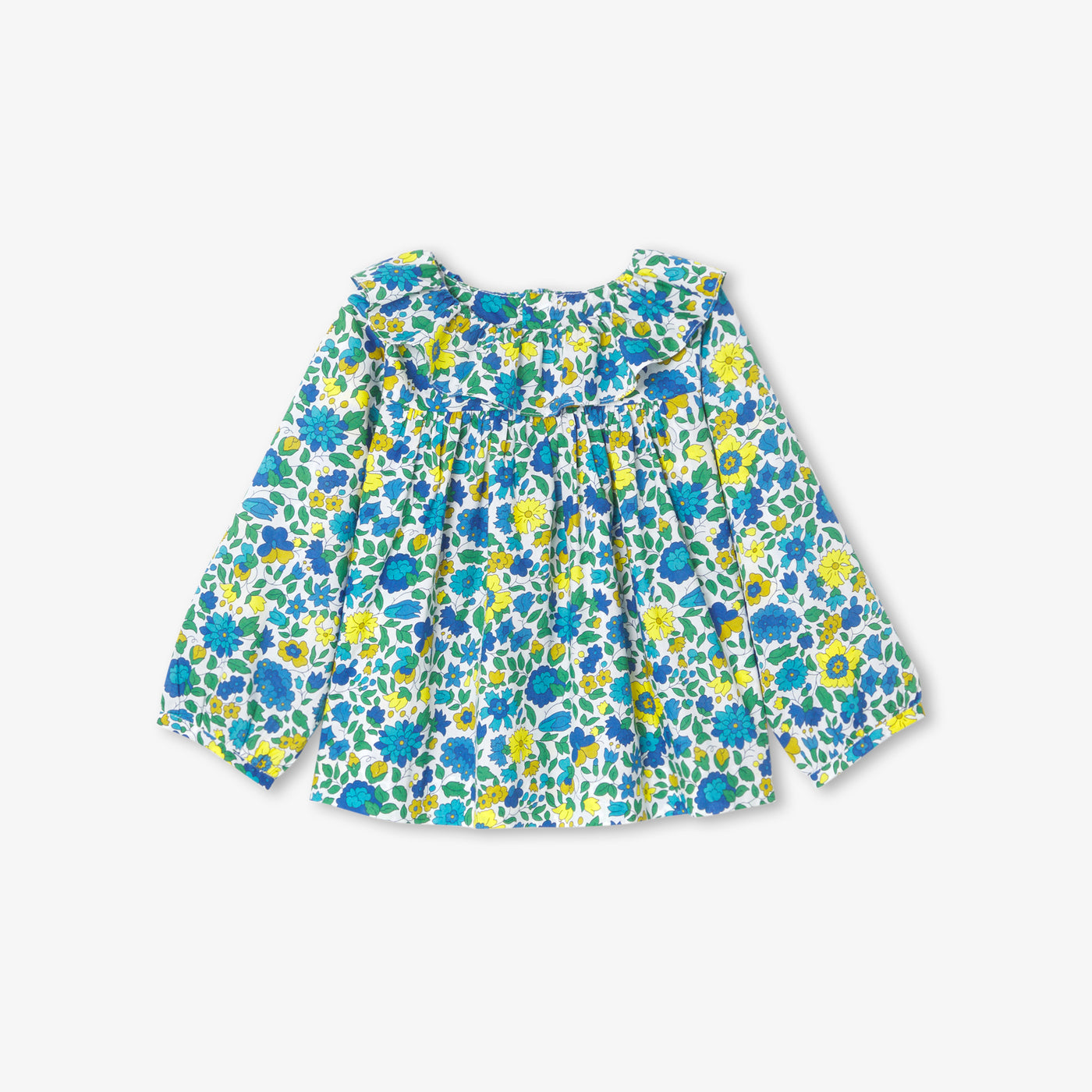 Baby girl blouse in Liberty fabric - blanc/multico