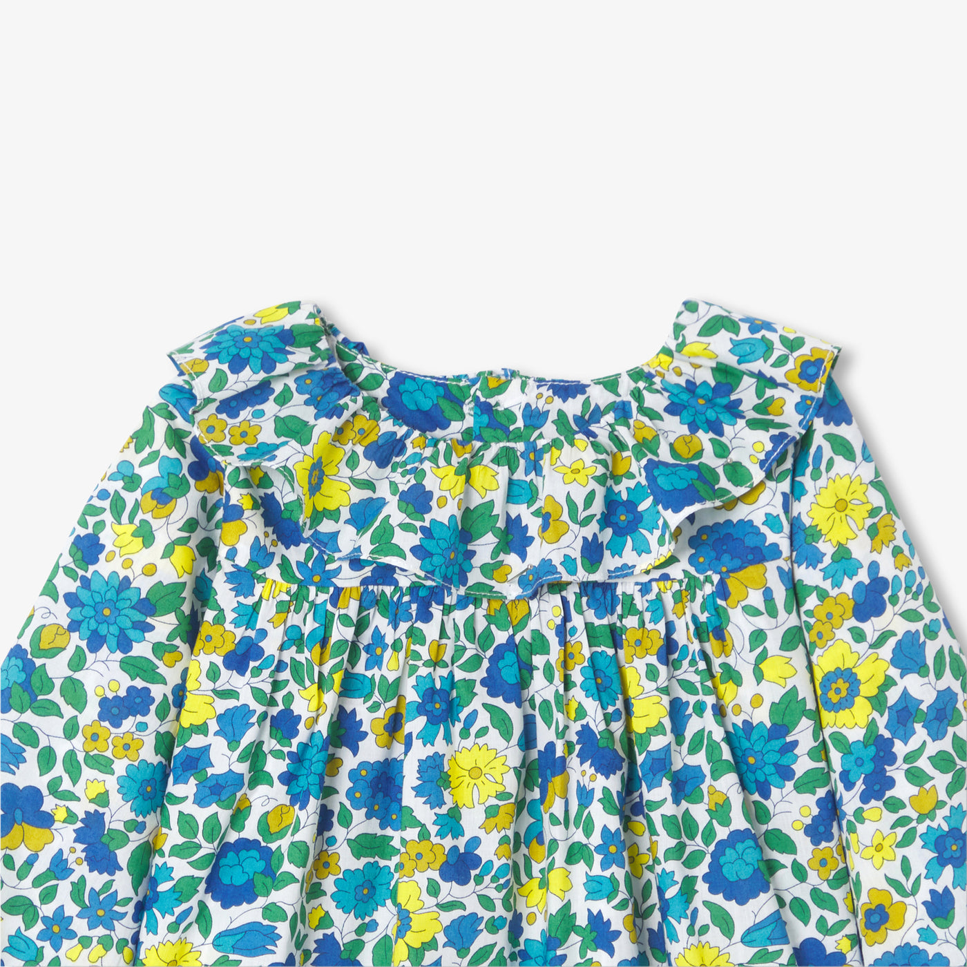 Baby girl blouse in Liberty fabric - blanc/multico