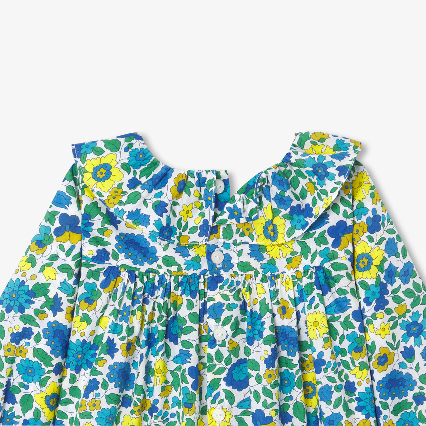 Baby girl blouse in Liberty fabric - blanc/multico
