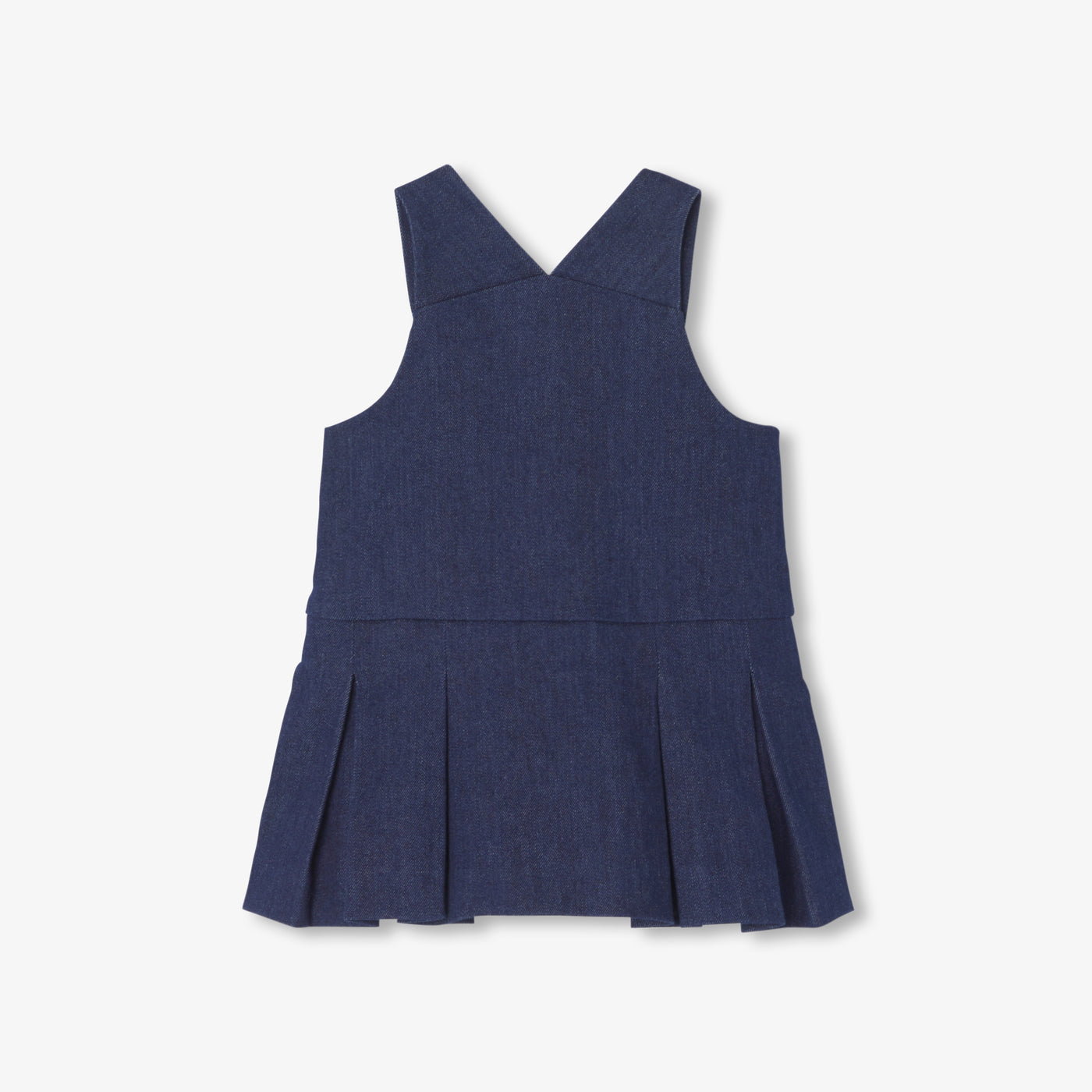 Baby girl denim jumper dress - denim fonce