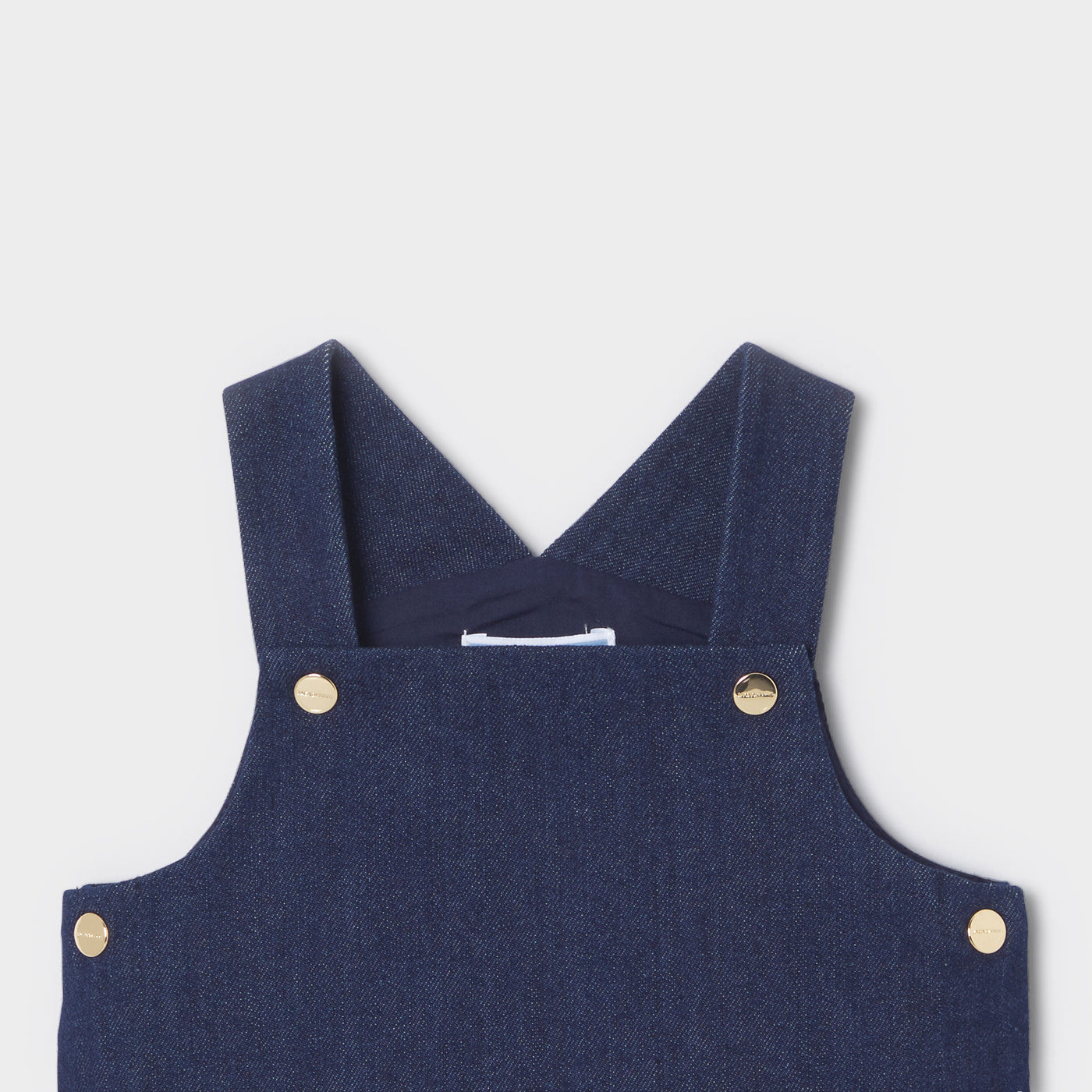 Baby girl denim jumper dress - denim fonce