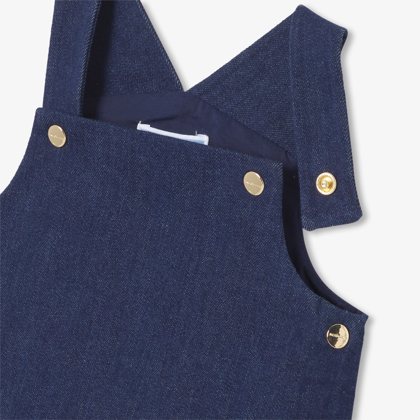 Baby girl denim jumper dress - denim fonce