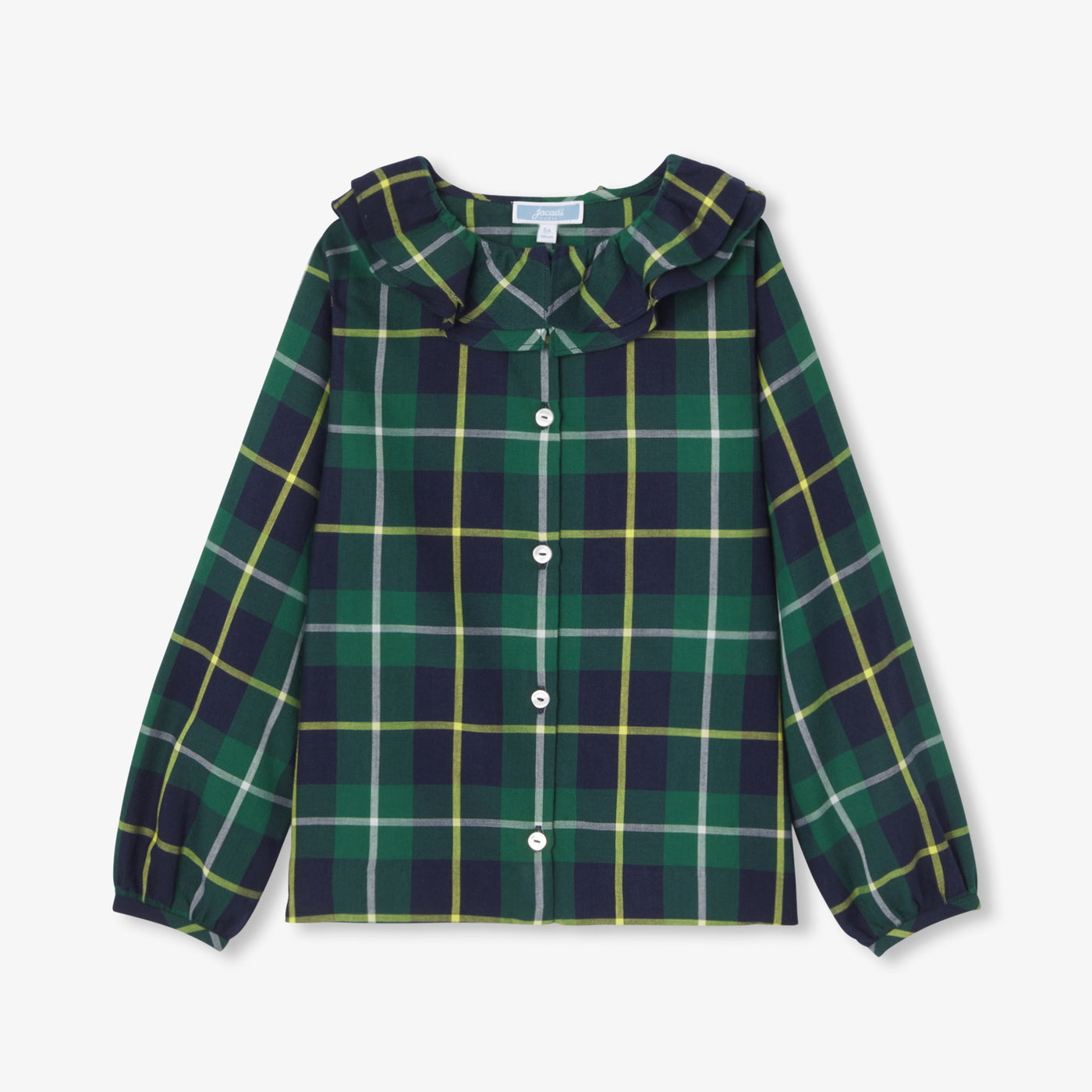 Girl tartan blouse - vert/multico