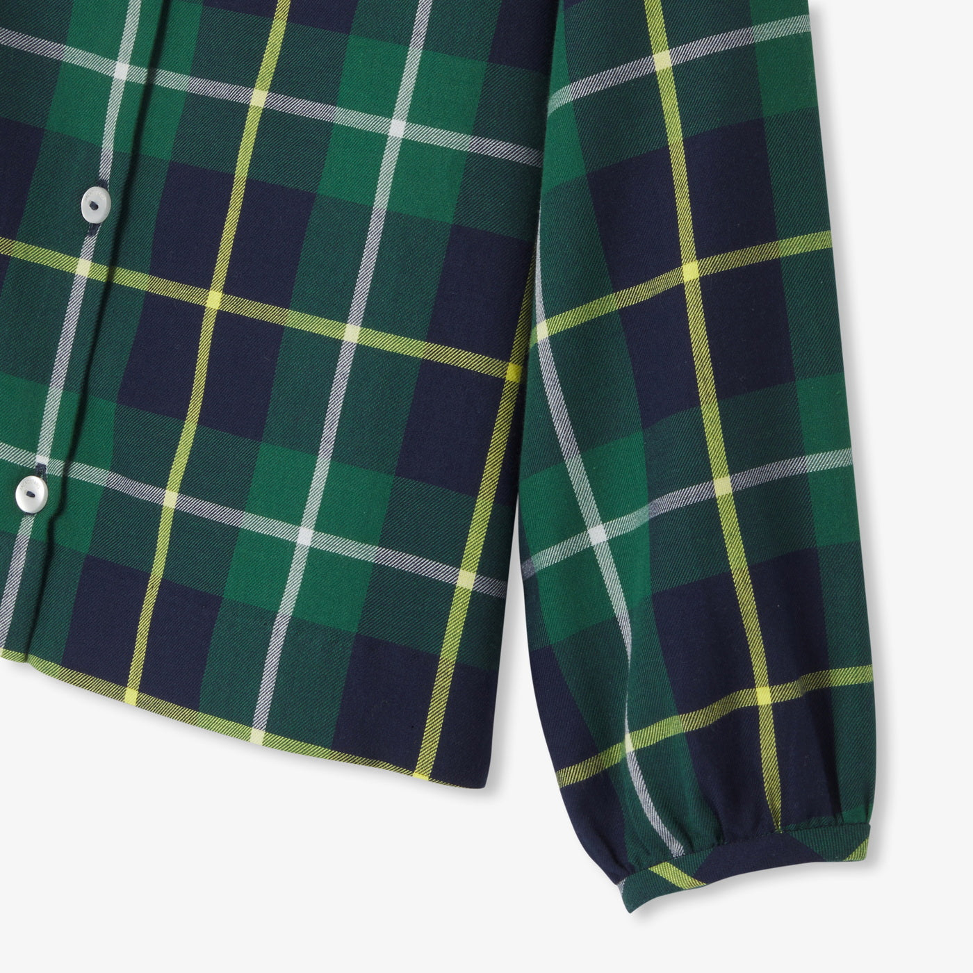 Girl tartan blouse - vert/multico