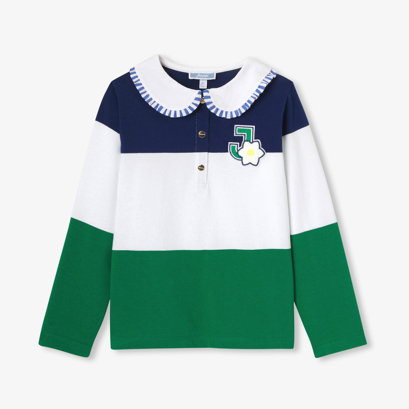 Girl polo shirt - bleu/vert