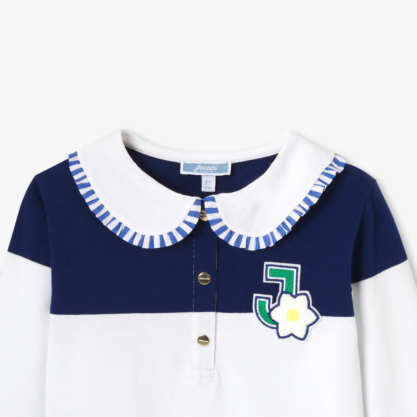 Girl polo shirt - bleu/vert