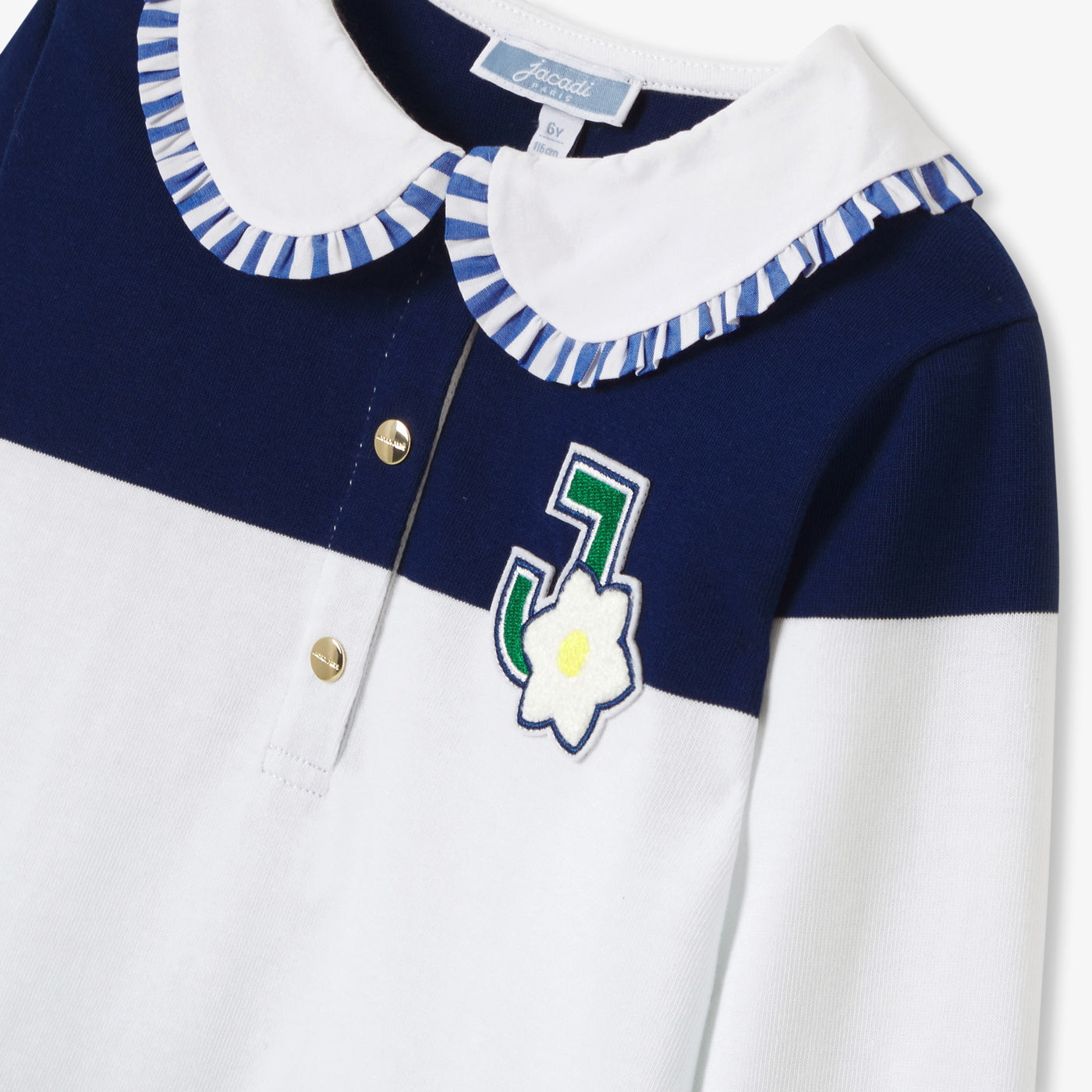 Girl polo shirt - bleu/vert