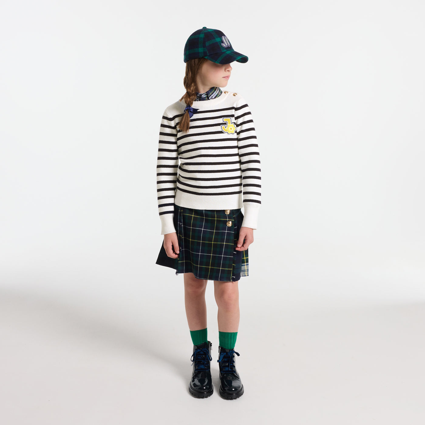 Girl tartan skirt - multico