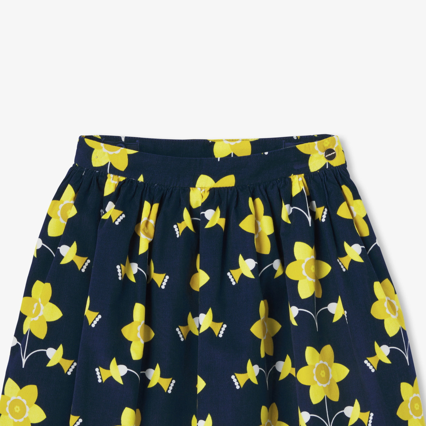 Girl milleraies velvet skirt - bleu/multico