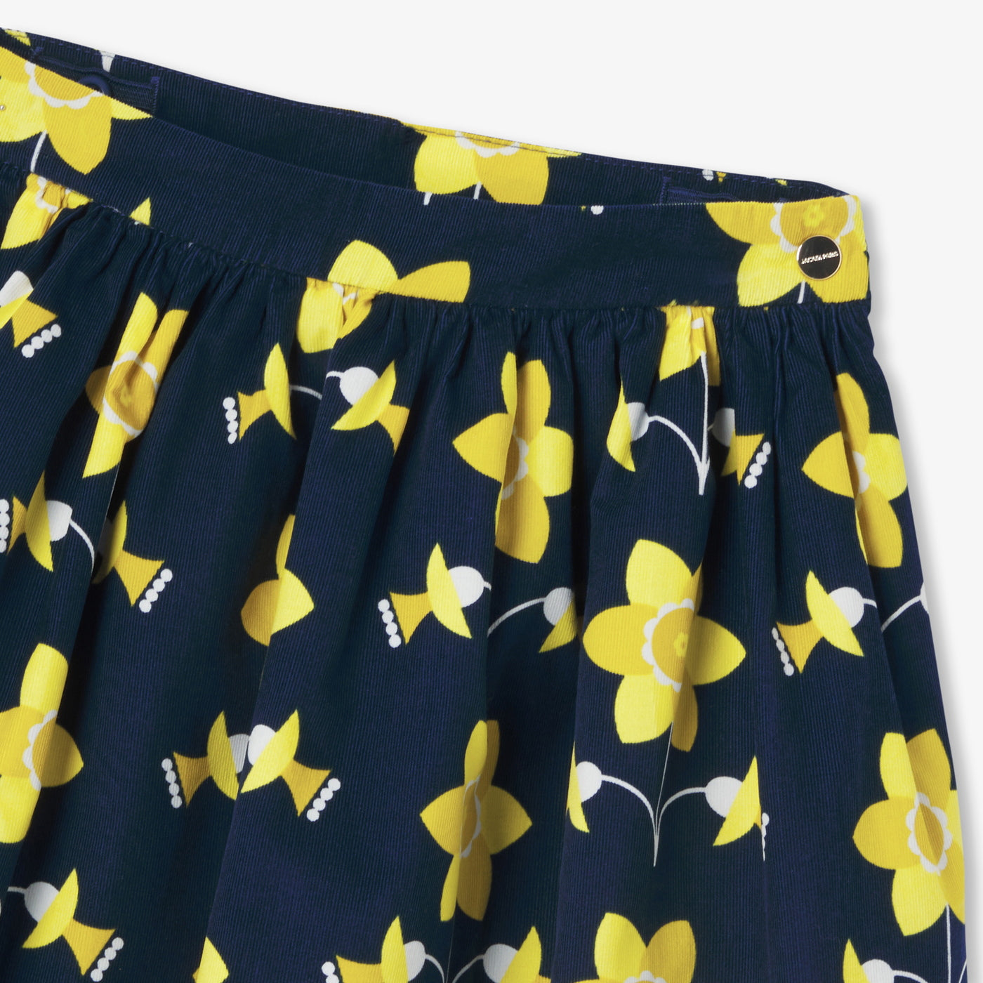Girl milleraies velvet skirt - bleu/multico