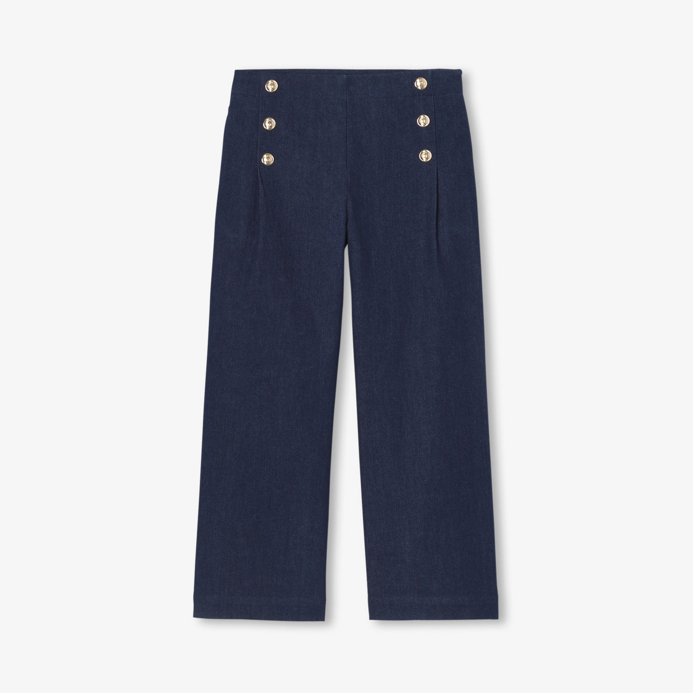 Girl wide-leg jeans - denim fonce