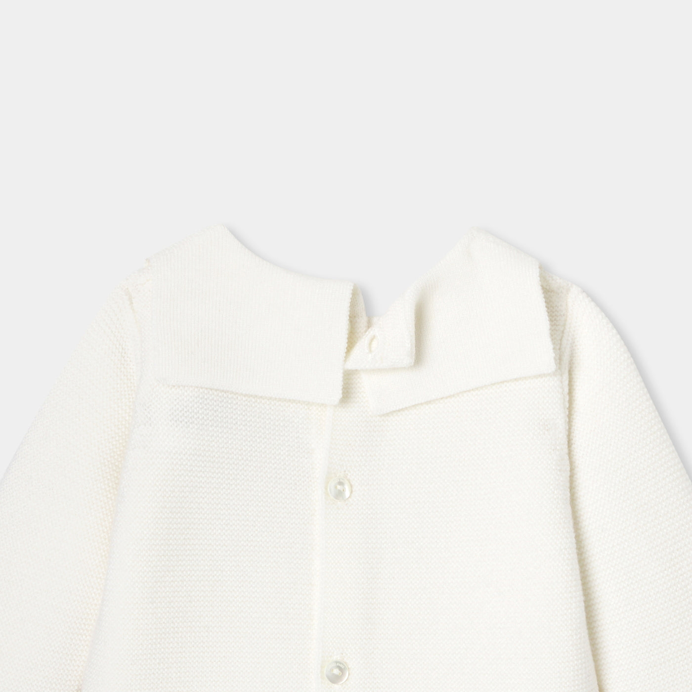 No. 10 Baby wool knit set - blanc doux jacadi