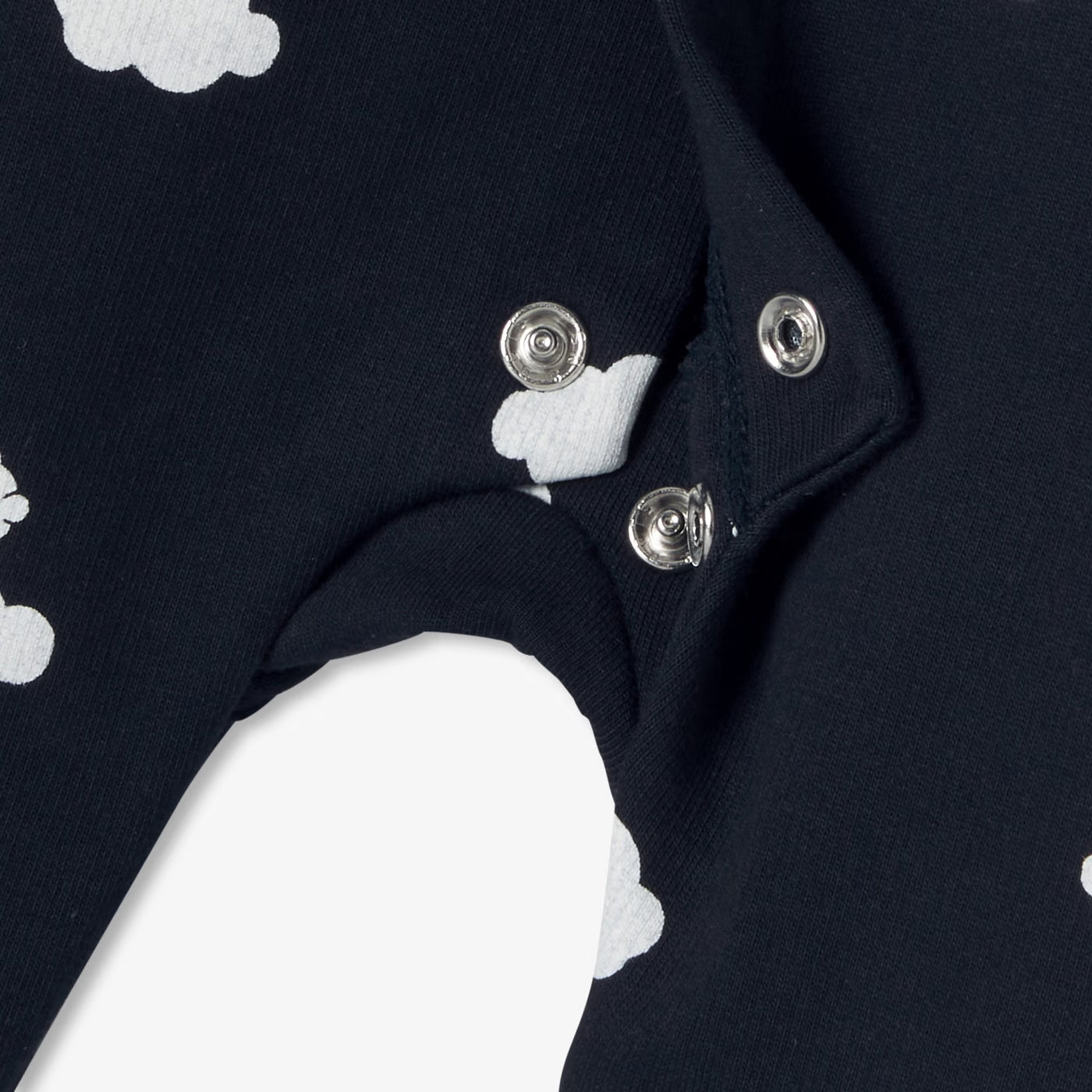 Baby boy pyjamas in fleece - marine/blanc