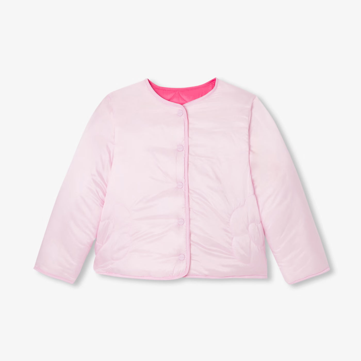 Girl lightweight padded jacket - rose bubble