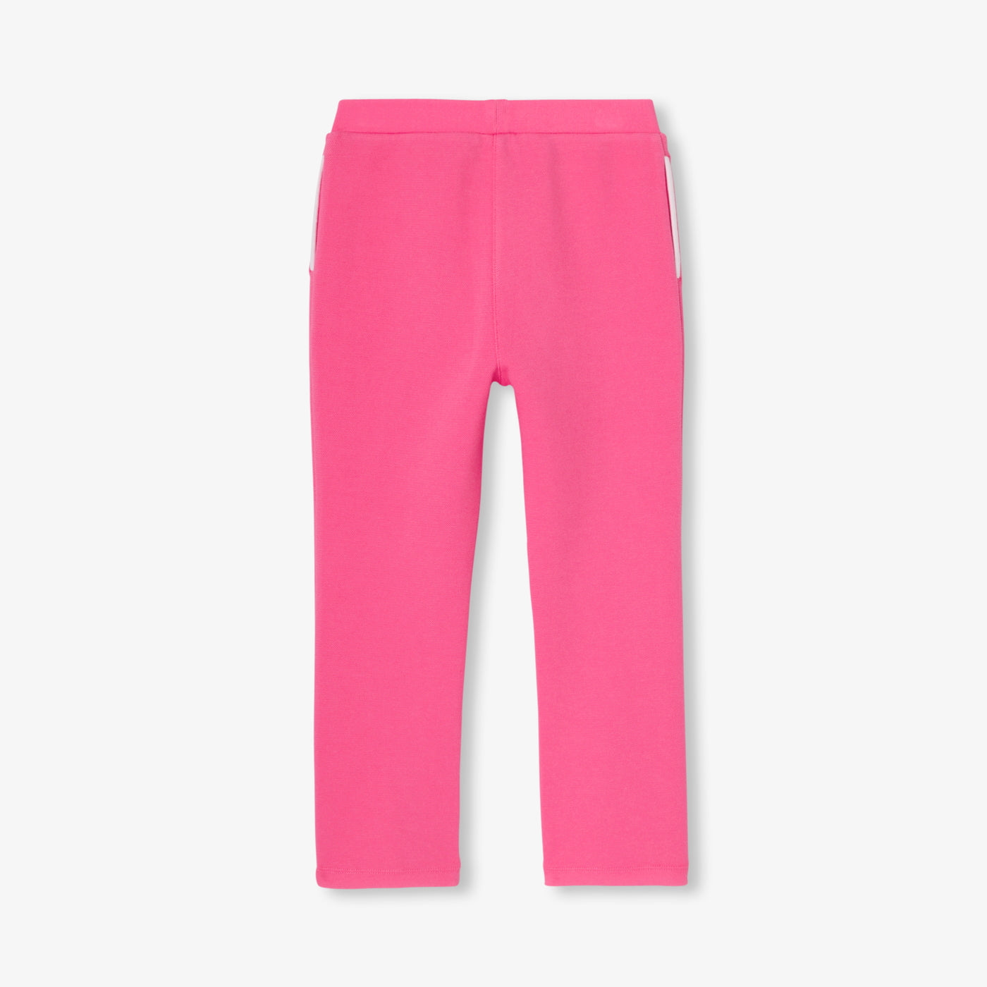 Girl joggers in piqué knit - fuschia clair