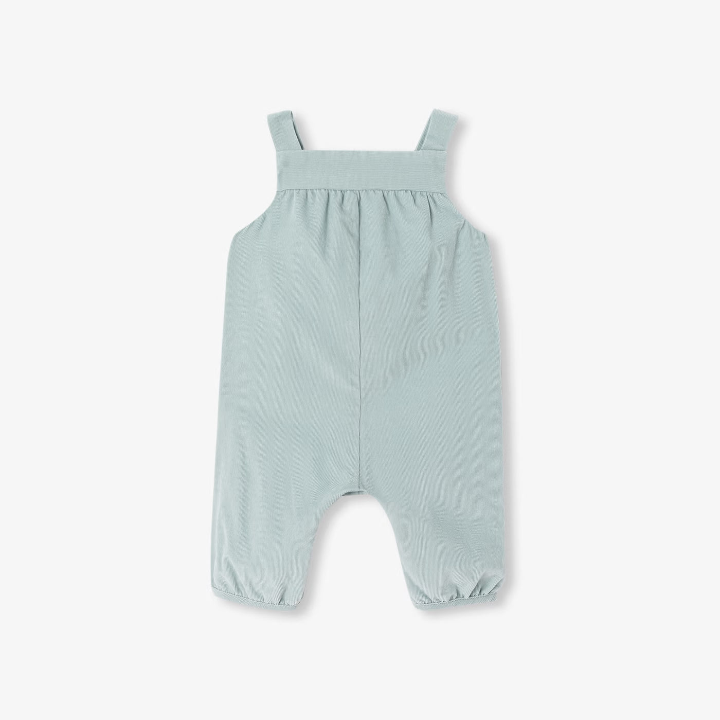Baby girl velvet overalls - tilleul