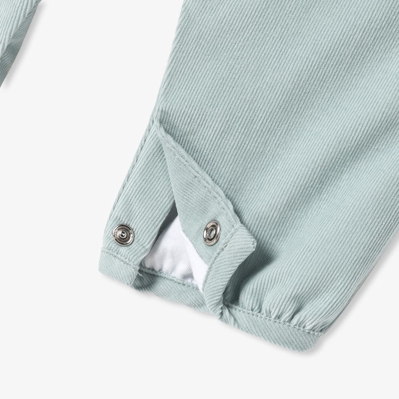 Baby girl velvet overalls - tilleul