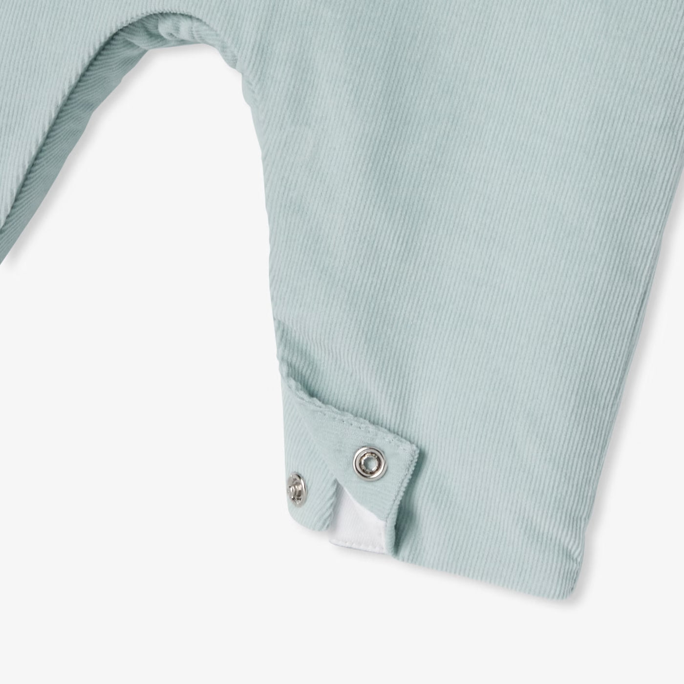 Baby boy velvet jumpsuit - tilleul