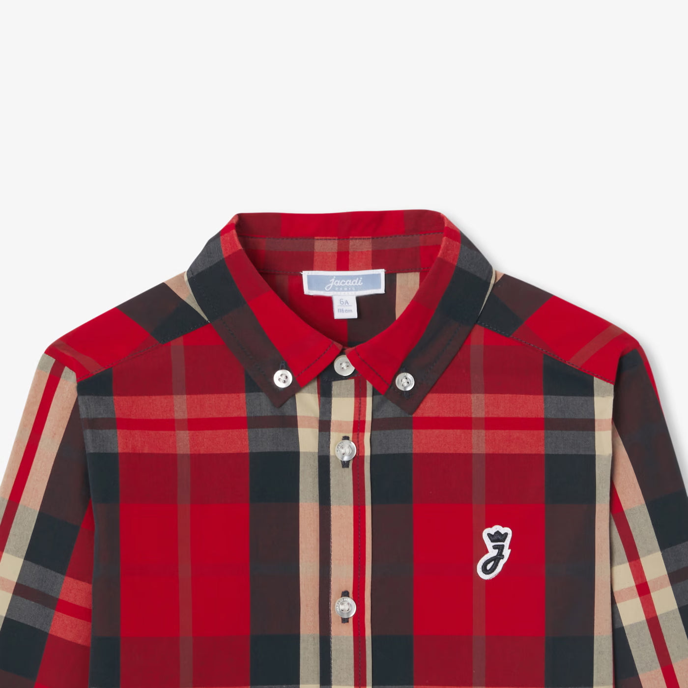 Boy tartan shirt - rouge/multico