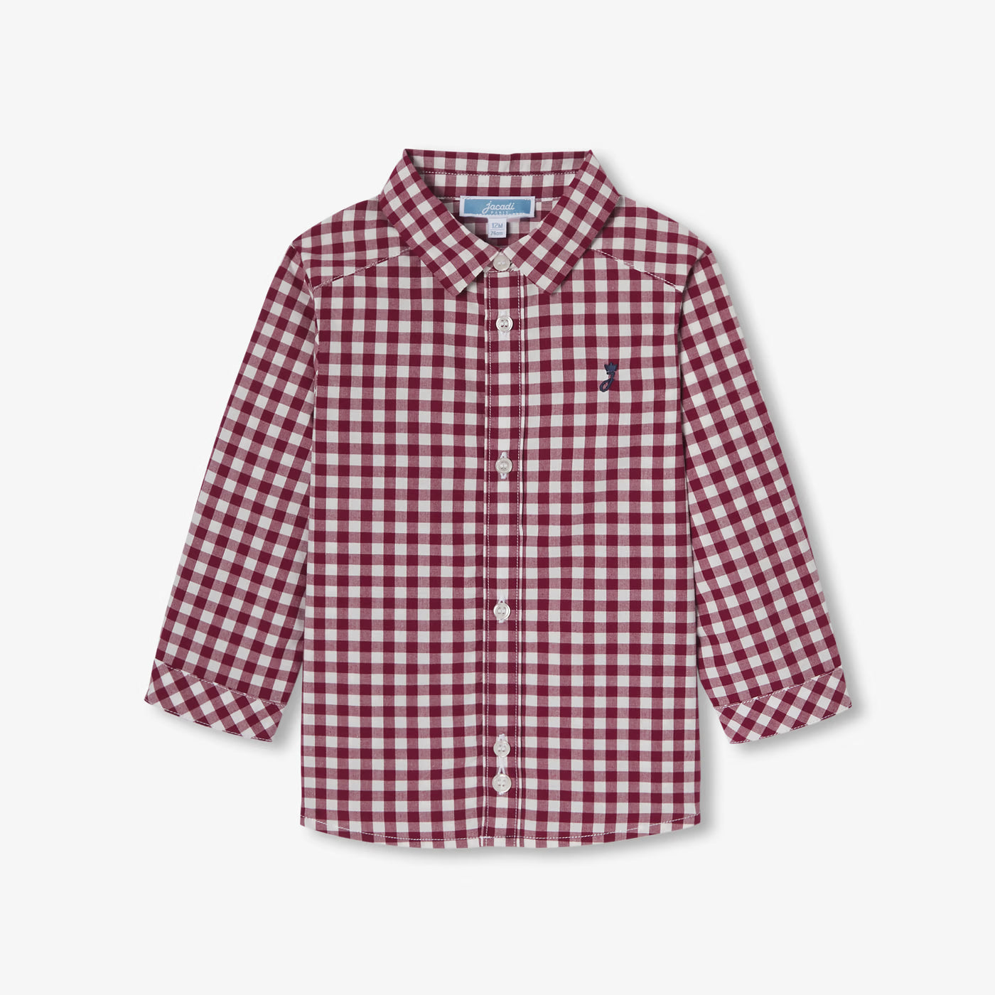 Baby boy gingham shirt - blanc/rouge