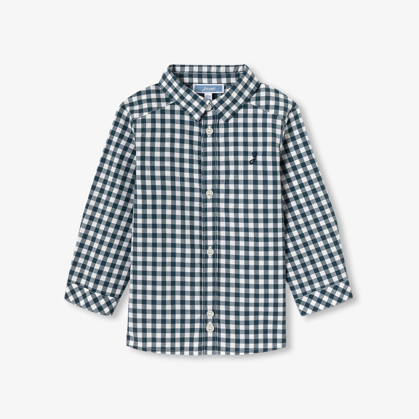 Baby boy gingham shirt - blanc/marine