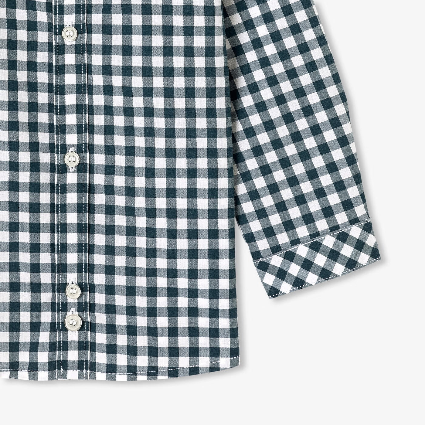 Baby boy gingham shirt - blanc/marine