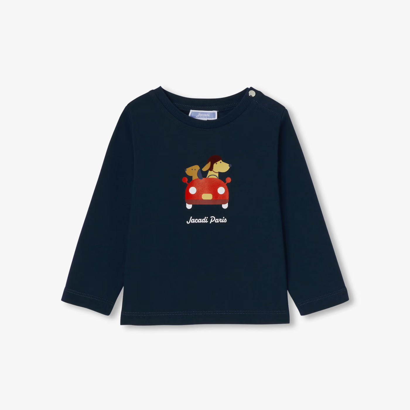 Baby boy T-shirt in thick jersey - bleu marne