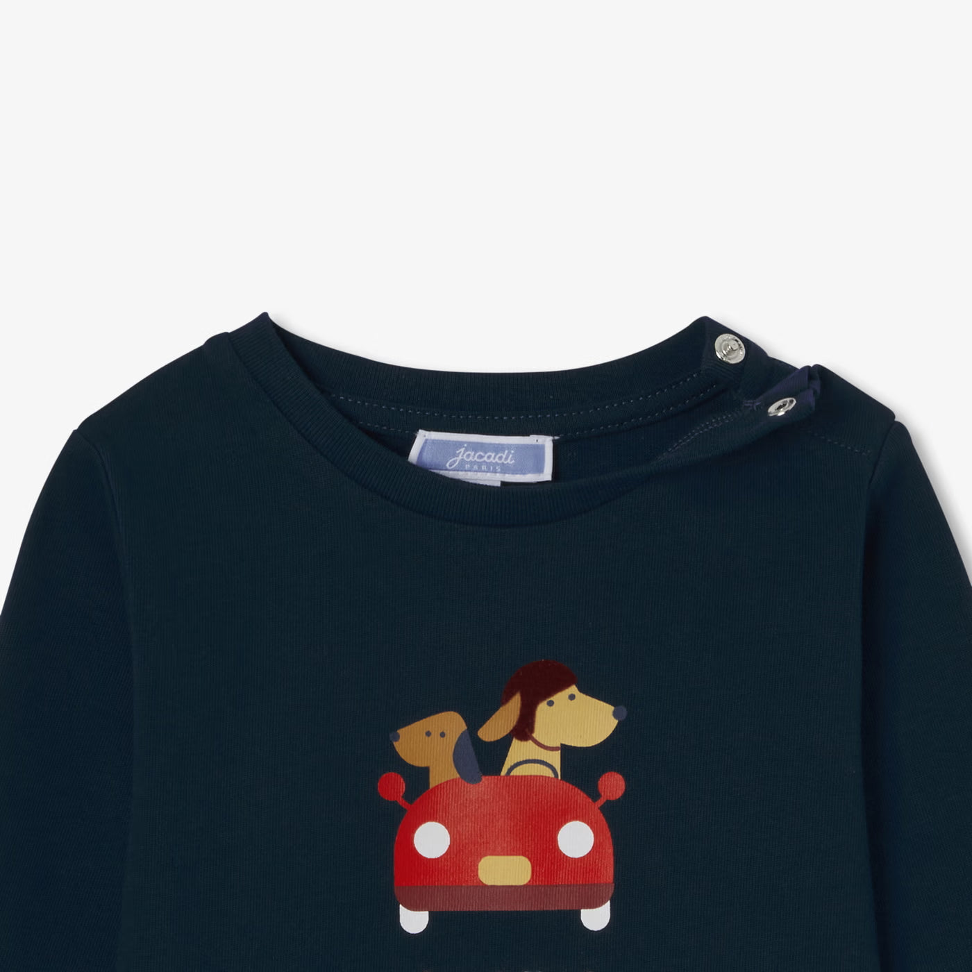 Baby boy T-shirt in thick jersey - bleu marne
