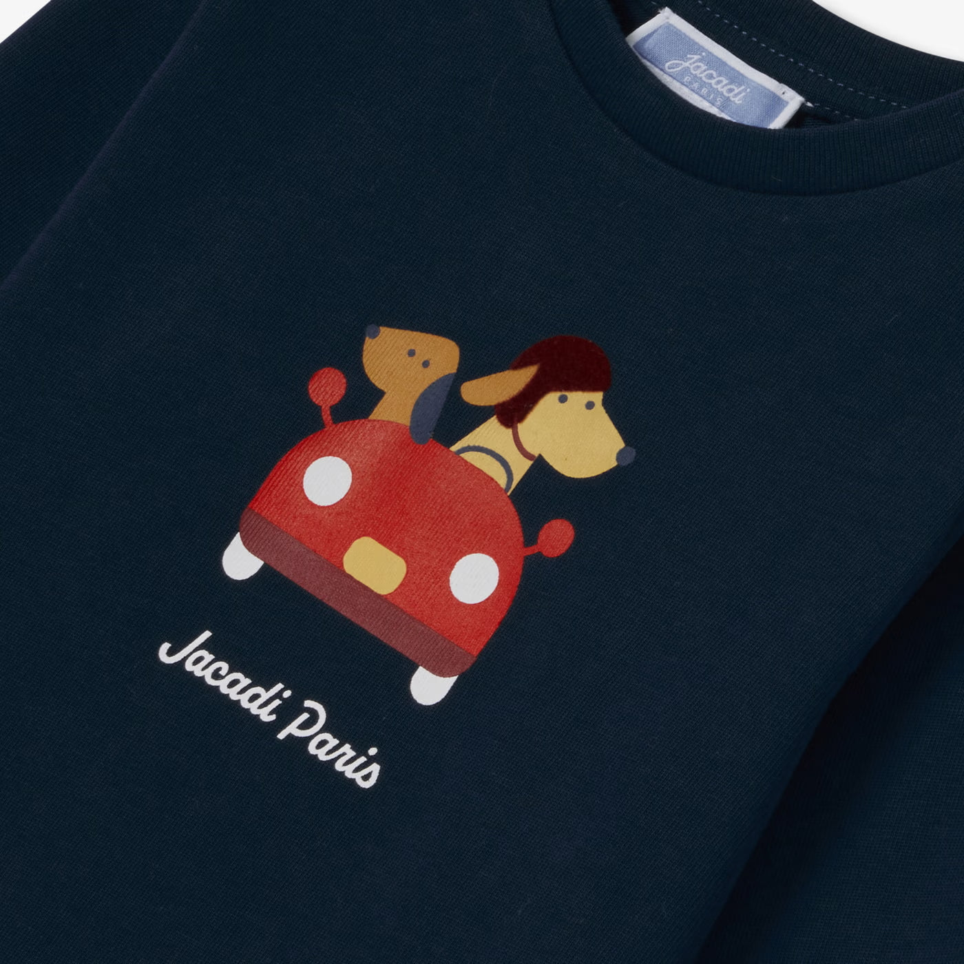 Baby boy T-shirt in thick jersey - bleu marne