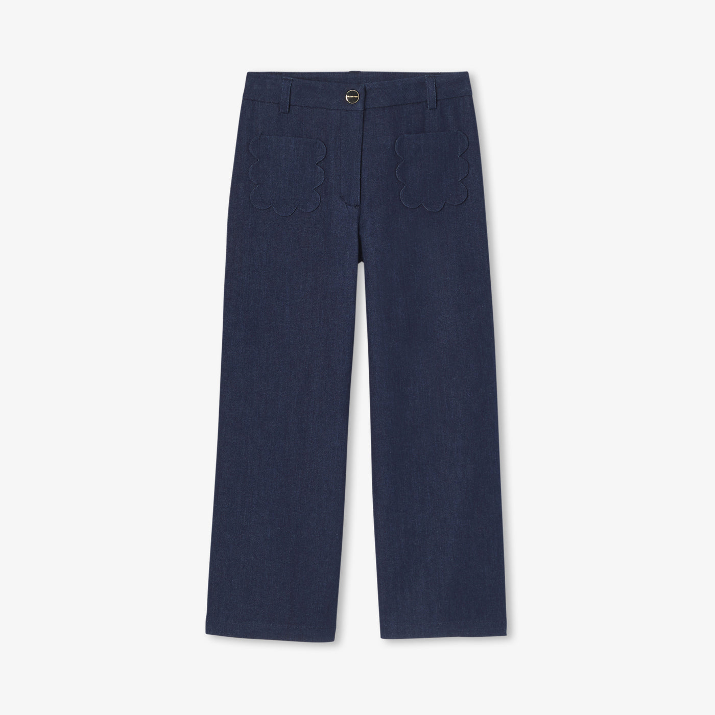 Girl wide-leg jeans - denim fonce