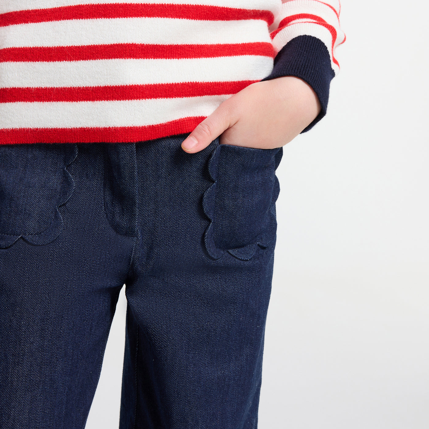 Girl wide-leg jeans - denim fonce