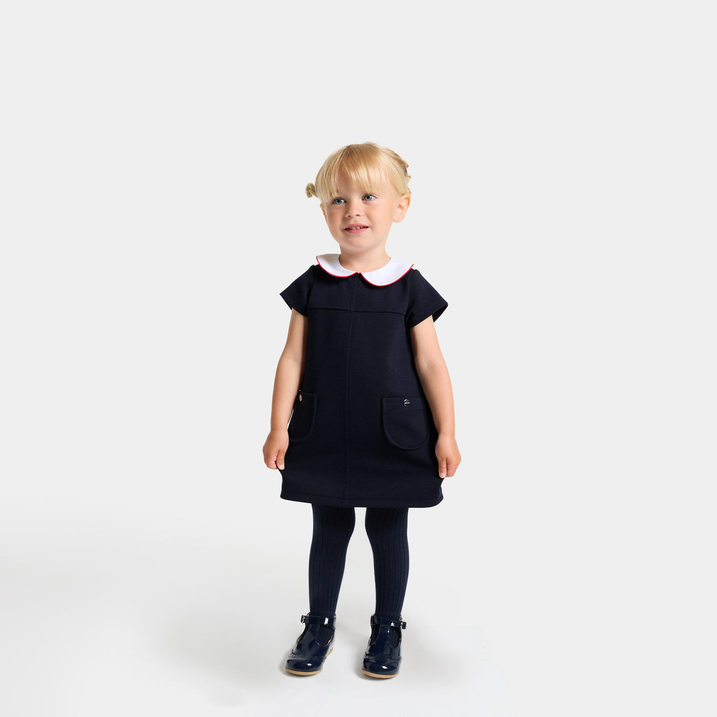 Baby girl short-sleeved dress - marine jacadi