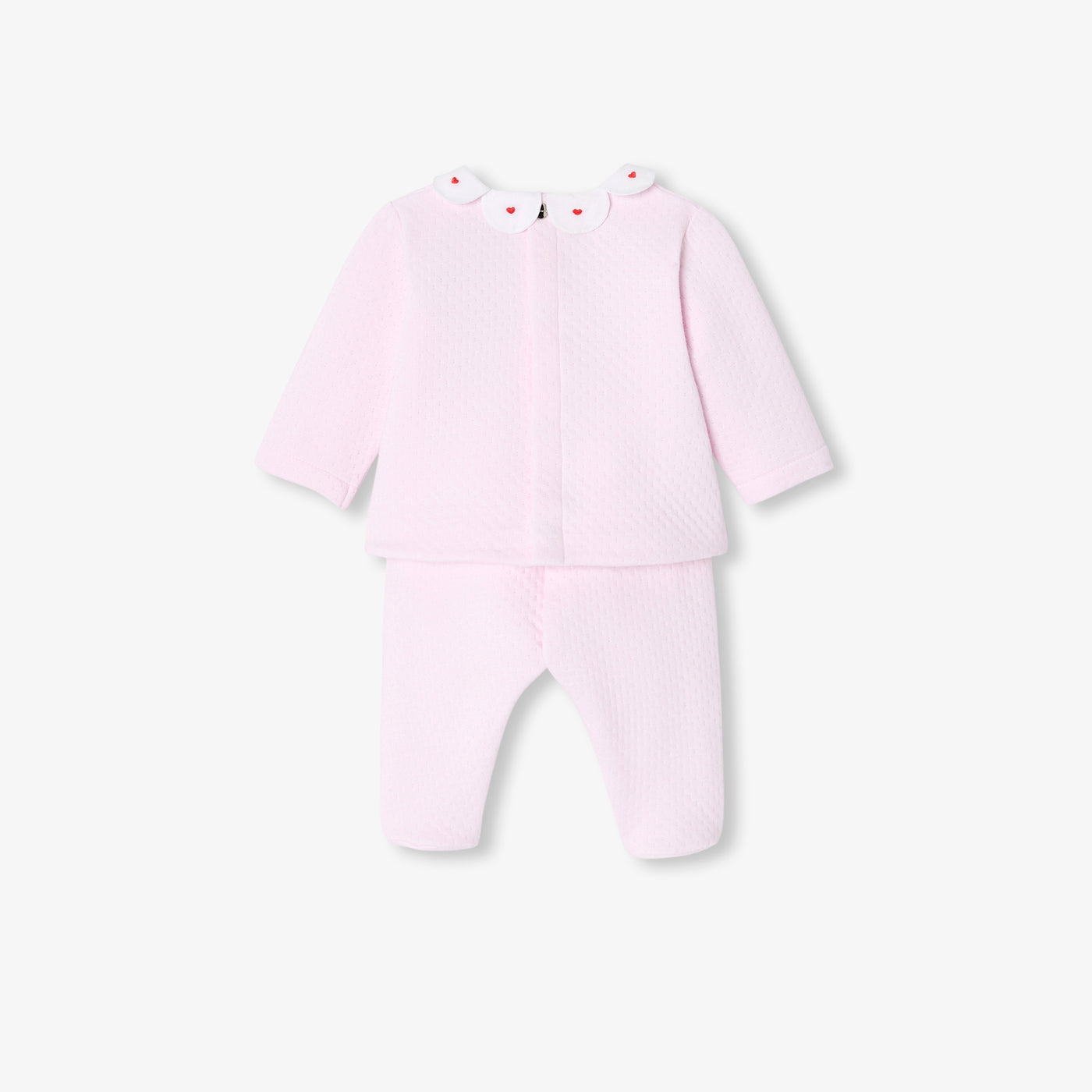 Baby girl comfort set in double sided jersey - rose pale jacadi