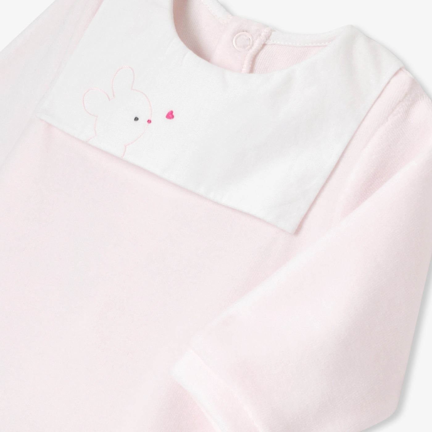 Baby girl velvet pyjamas - rose pale jacadi