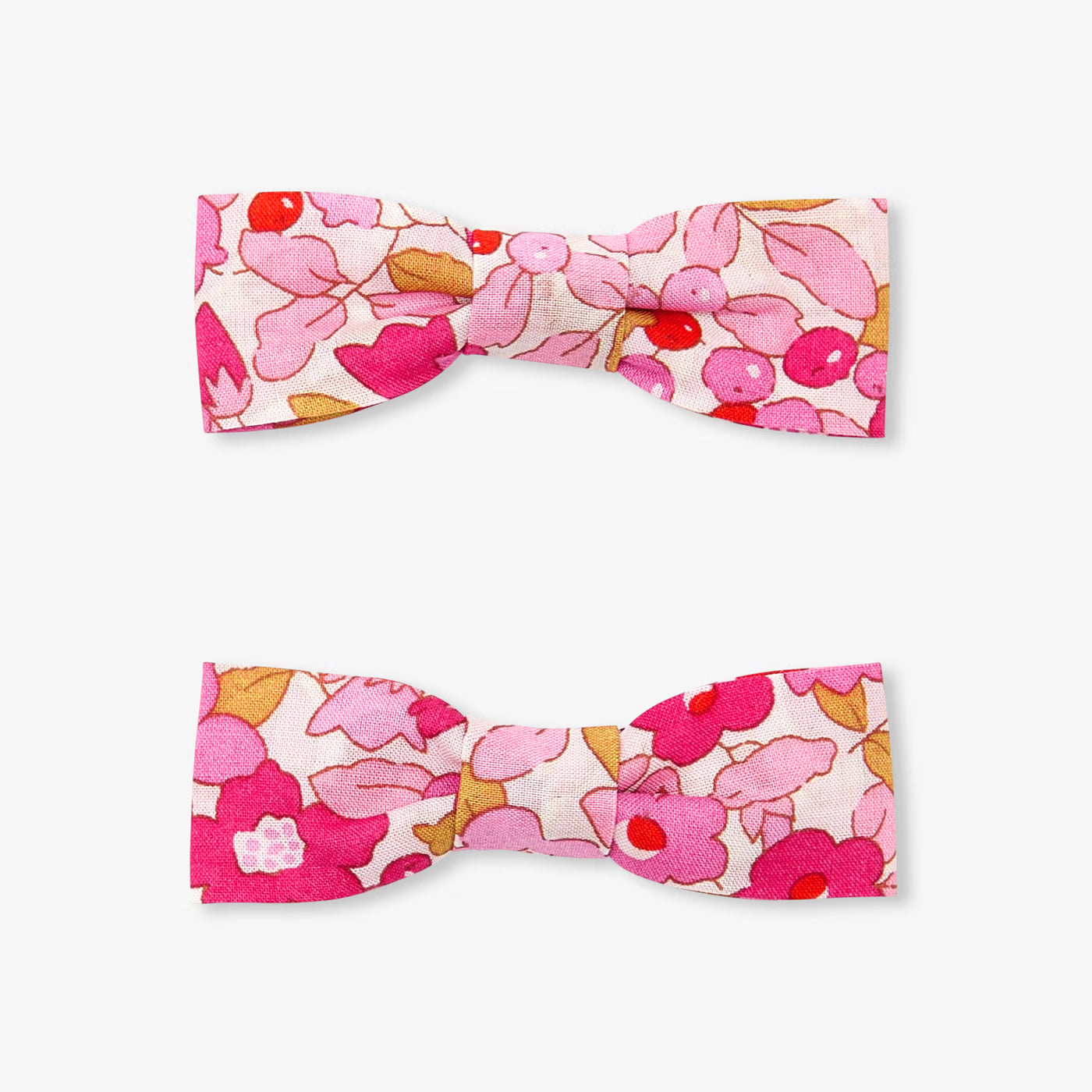 Duo of click-clack barrettes for girls - pink/multicolor