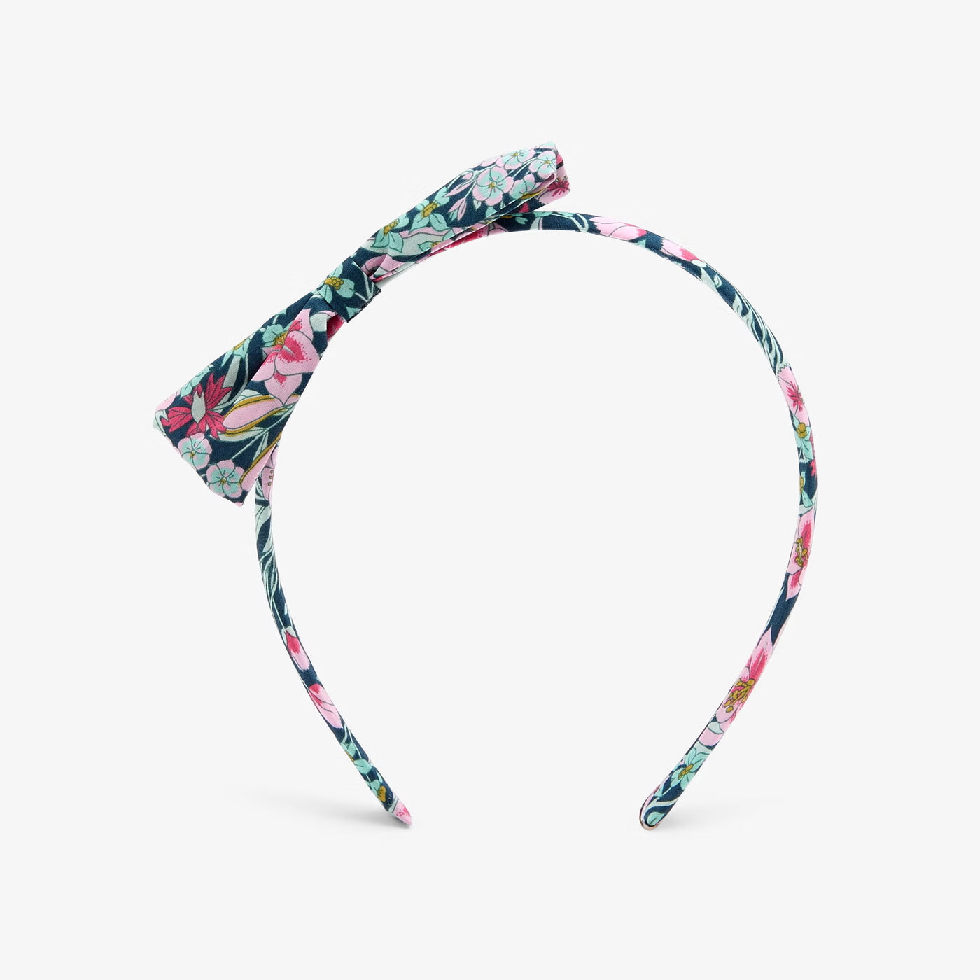 Girl headband in Liberty fabric - rose/bleu