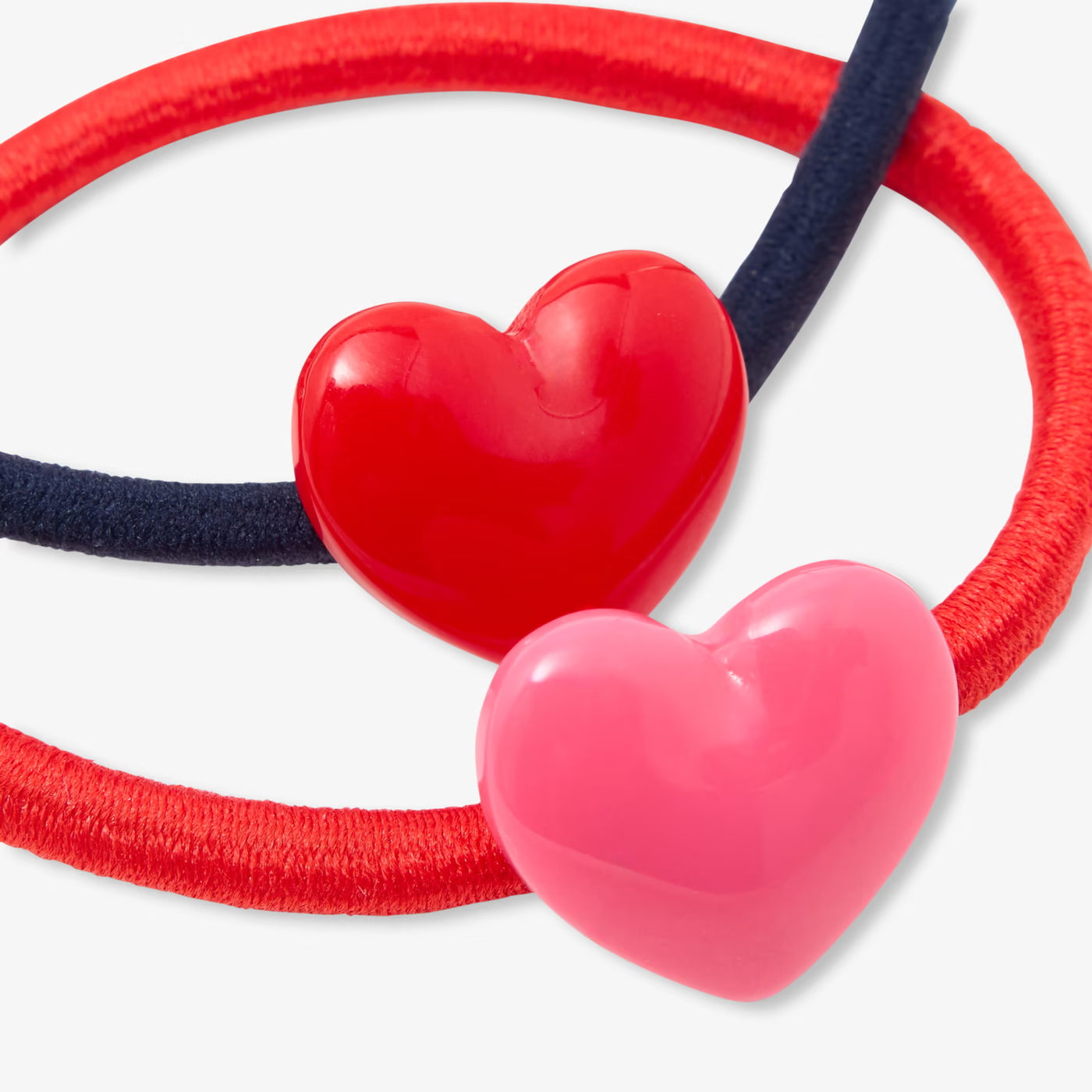 Duo of elastic bands for girls - navy/red