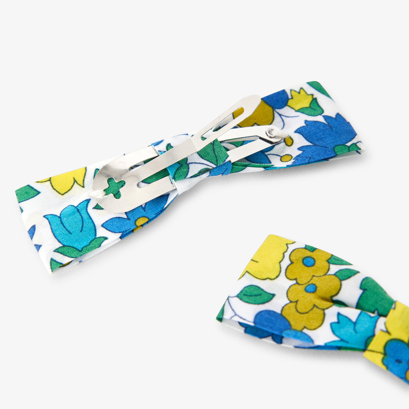 Girl hair clips duo in Liberty fabric - blanc/multico