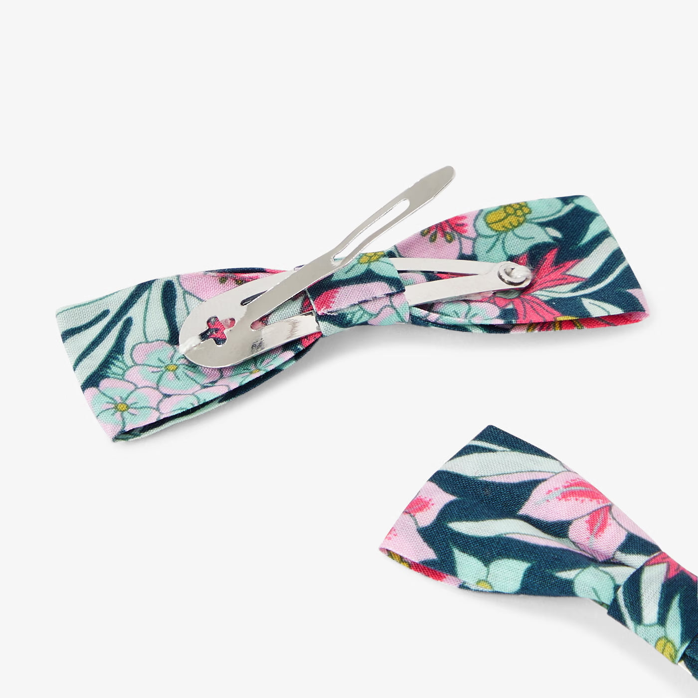 Girl hair clips duo in Liberty fabric - rose/bleu