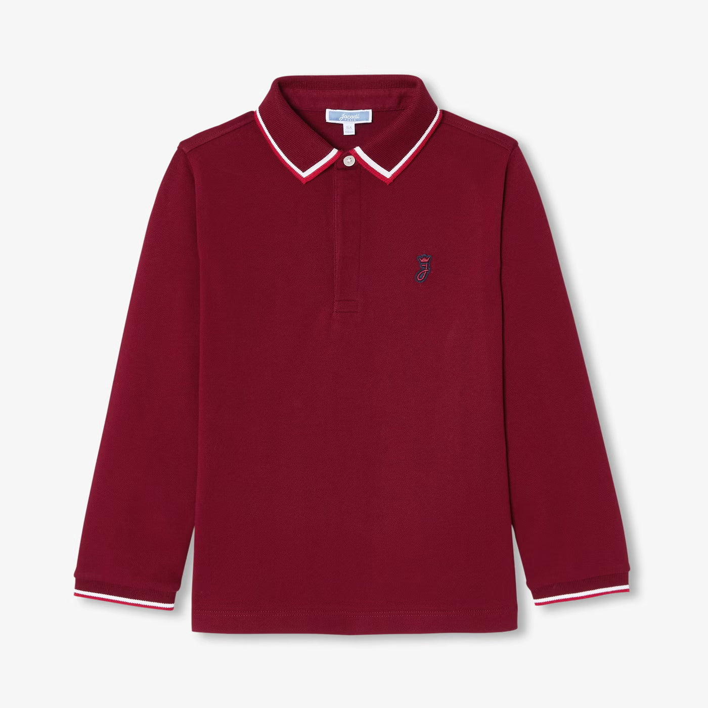Boy cotton polo shirt - rouge tomette